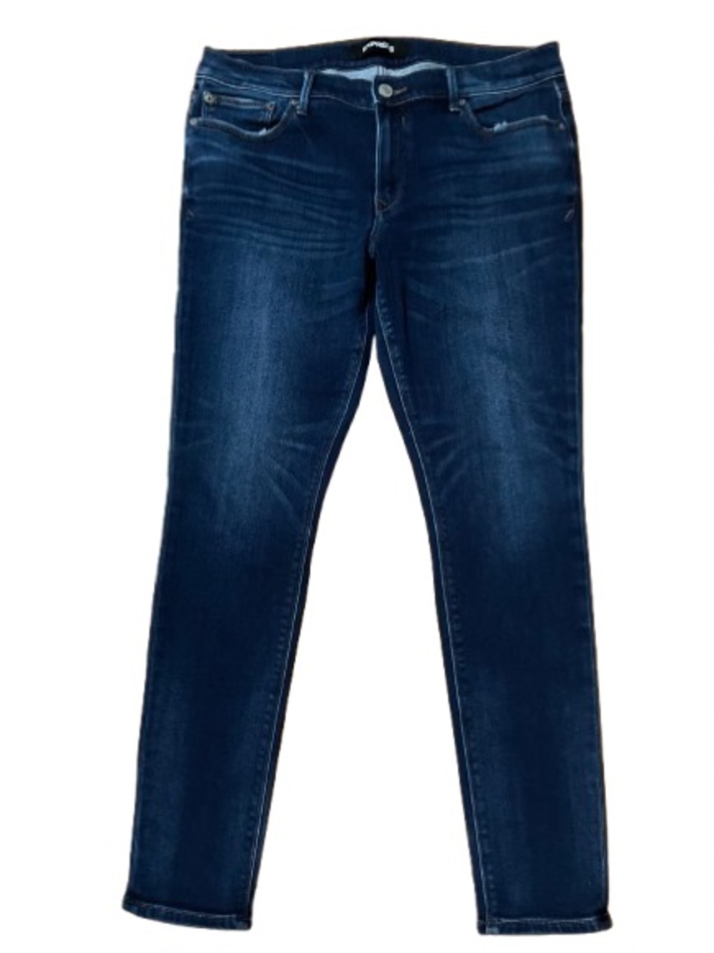 Express Stretch Mid Rise Dark Blue Women's Denim Legging Jeans - Size 12